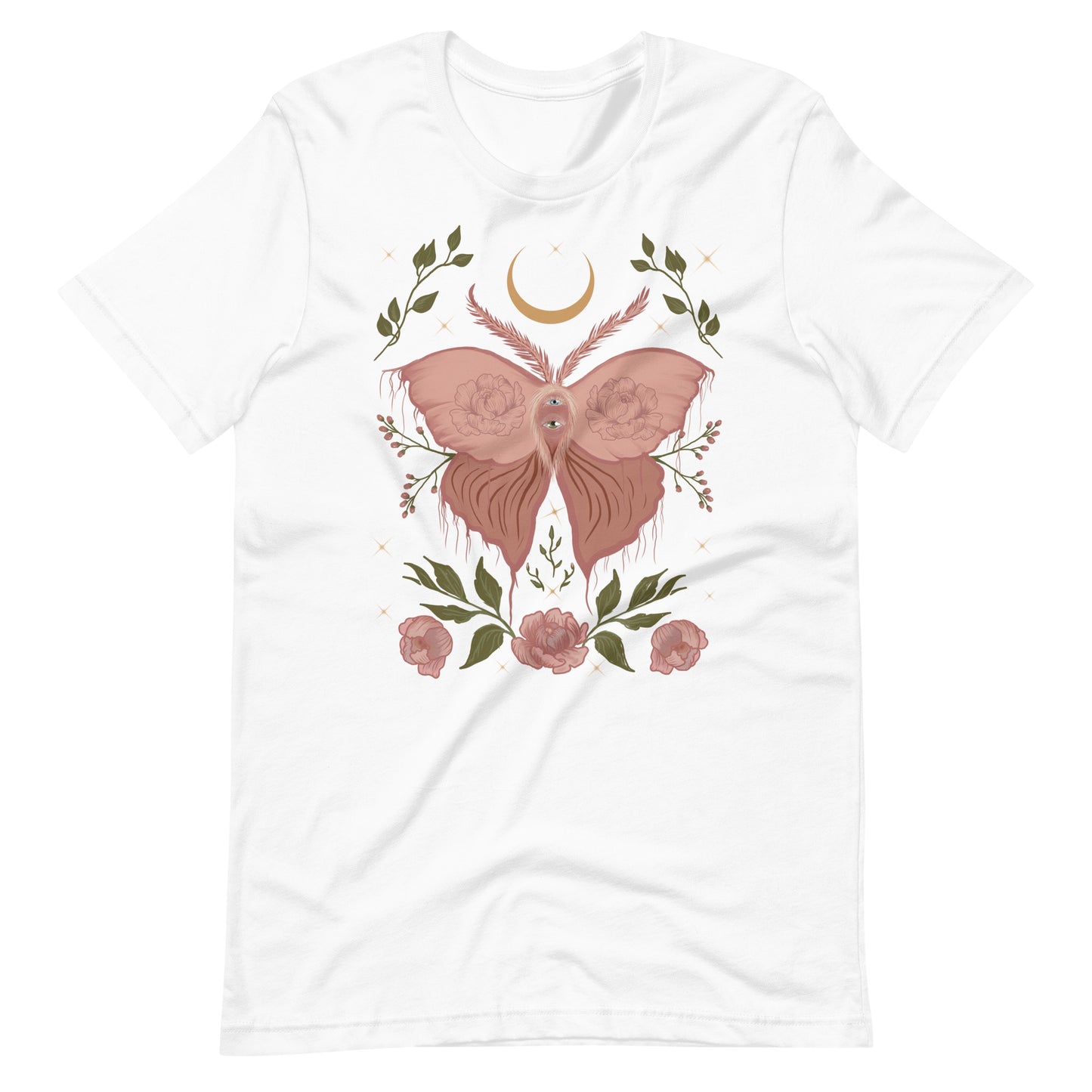 Pink moth Unisex t-shirt