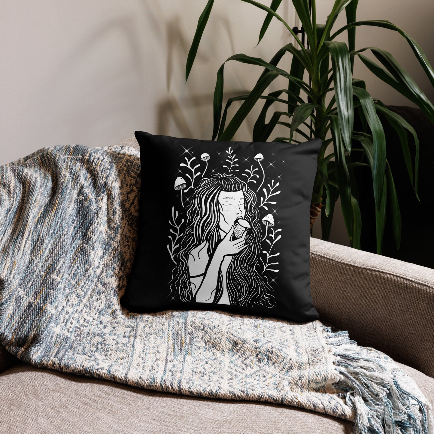 Mushroom Girl Pillow