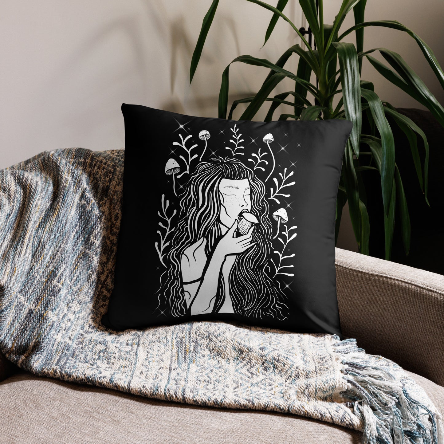 Mushroom Girl Pillow