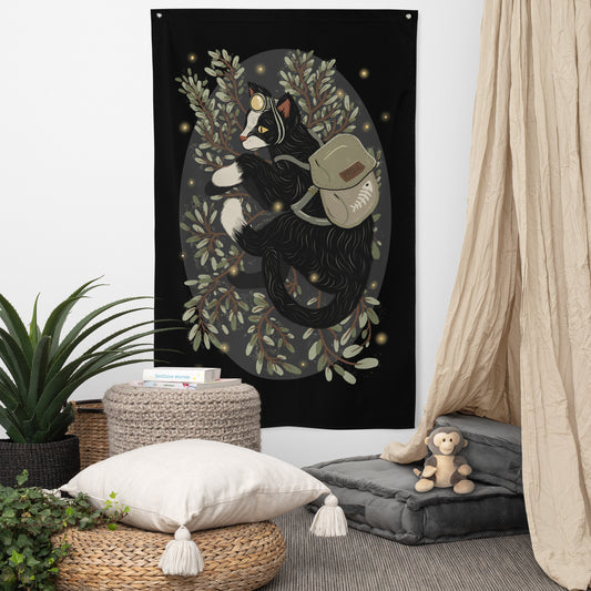 Wandering kitty Flag