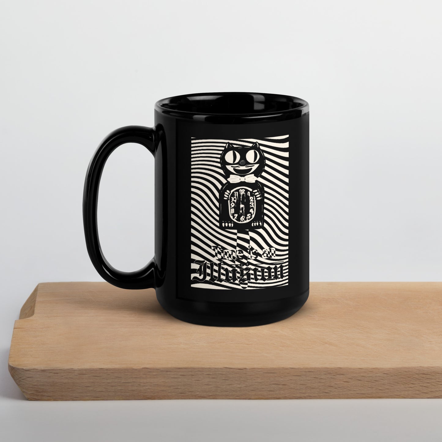 Illusion Black Glossy Mug