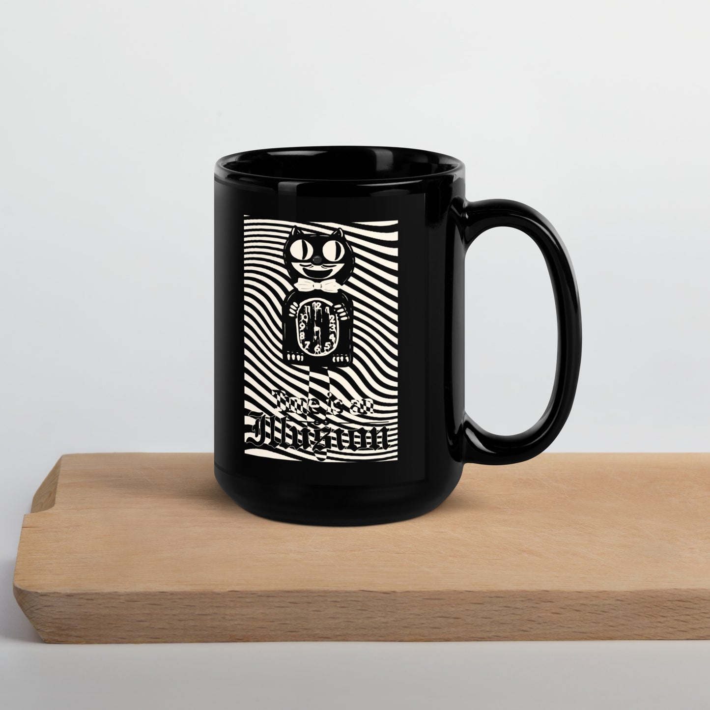 Illusion Black Glossy Mug