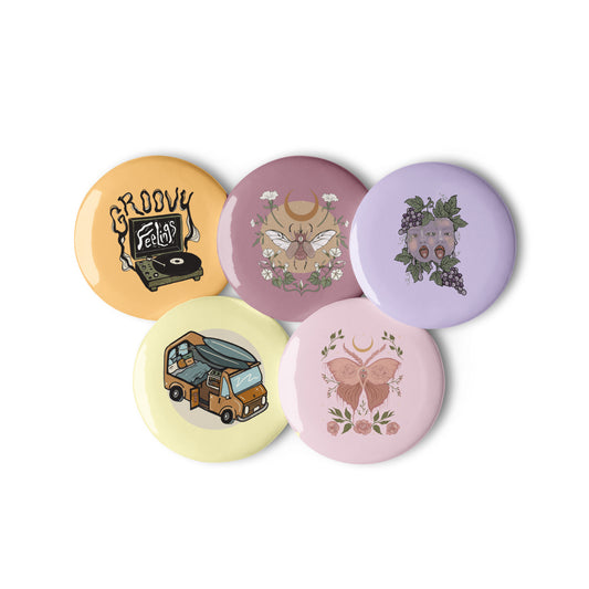 Sweetheart Set of pin buttons