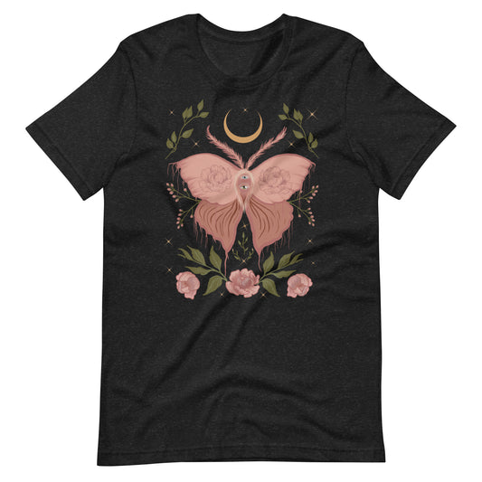 Pink moth Unisex t-shirt