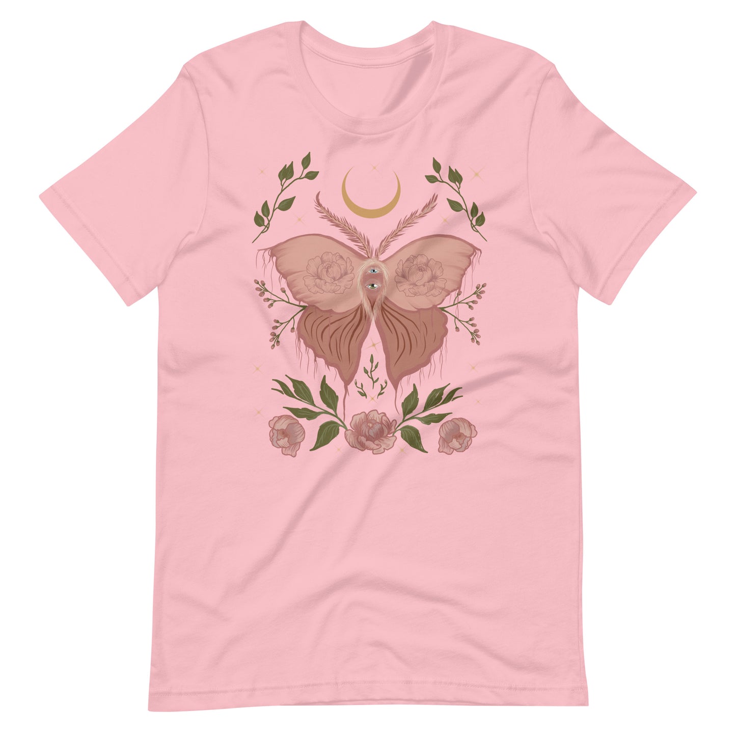 Pink moth Unisex t-shirt